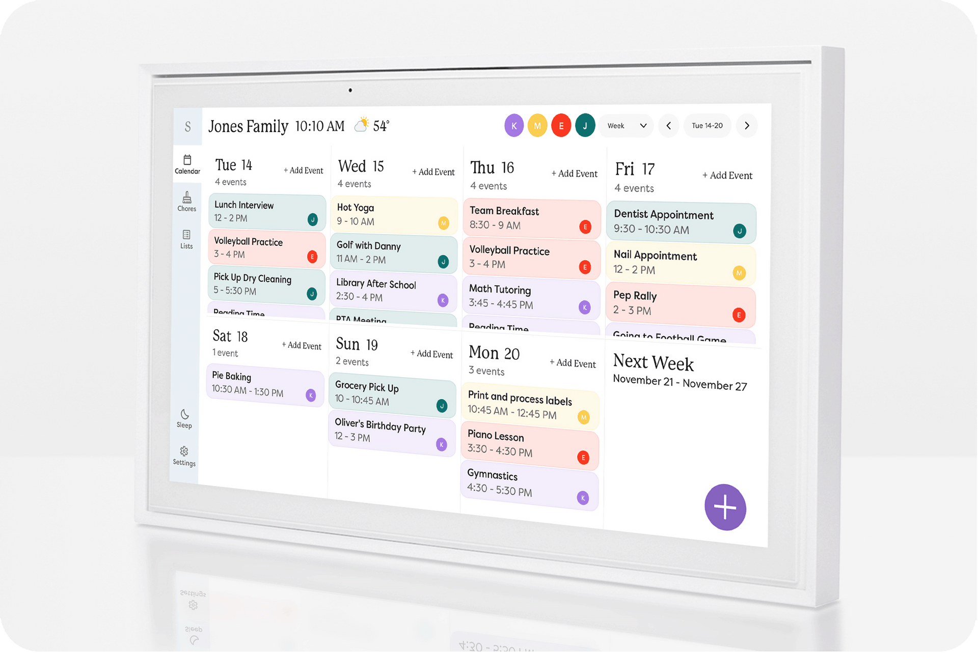 Skylight Calendar on schedule display view